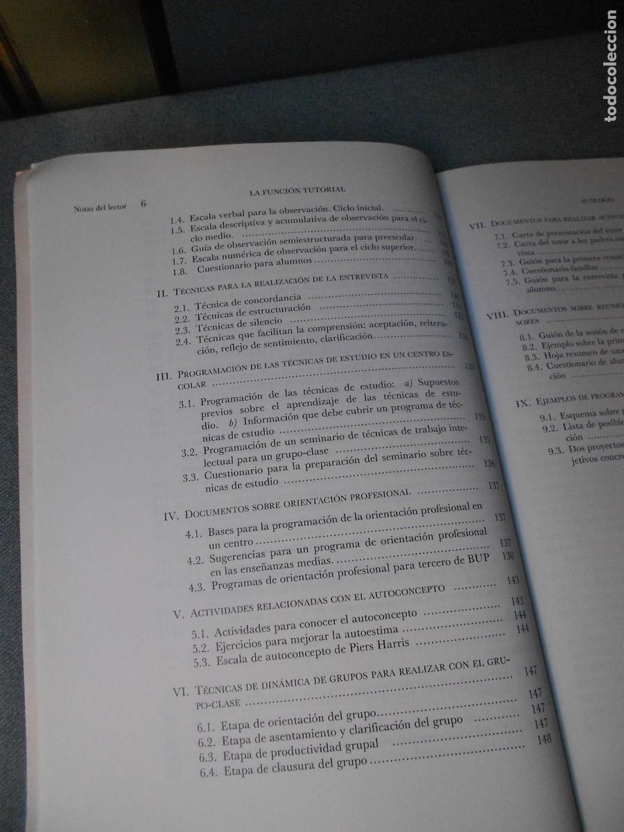 Libros de segunda mano: LA FUNCION TUTORIAL - Foto 6