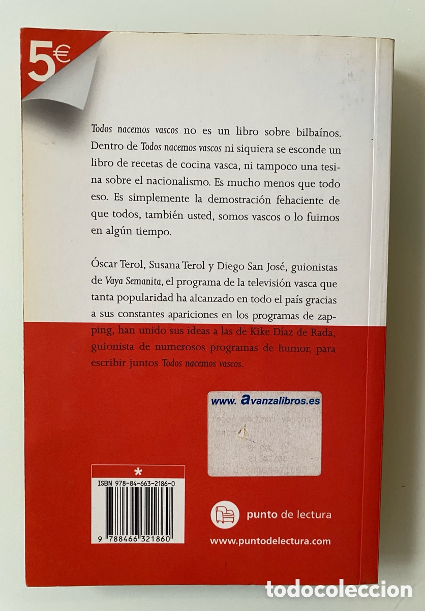 Libros de segunda mano: Todos nacemos vascos - TEROL, &Oacute;scar - Foto 2