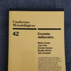 Libros de segunda mano: ENCUESTA DELIBERATIVA (MARÍA CUESTA / JOAN FONT / ERNESTO GANUZA)