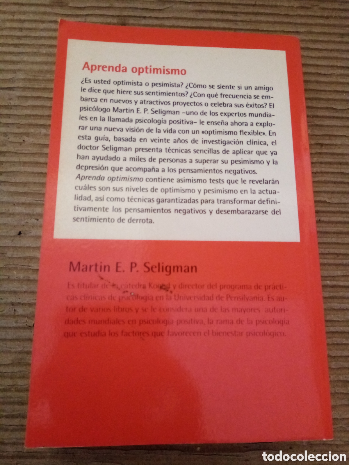 Libros de segunda mano: Aprenda optimismo -Mart&iacute;n E. P. Seligman- - Foto 3