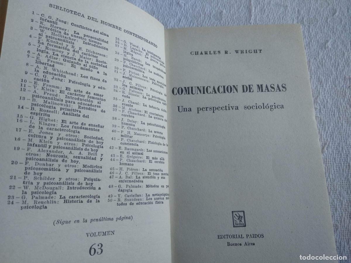 Libros de segunda mano: Comunicaci&oacute;n de masas, Charles R. Wright - Foto 2