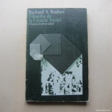 Libros de segunda mano: FILOSOFÍA DE LA CIENCIA SOCIAL - RICHARD S. RUDNER (ALIANZA) SOCIOLOGÍA
