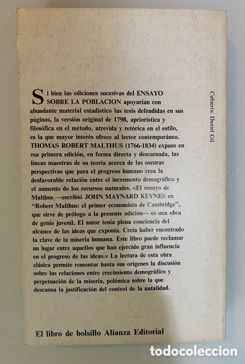 Libros de segunda mano: Primer Ensayo sobre al poblaci&oacute;n - MALTHUS, Thomas Robert - Foto 2