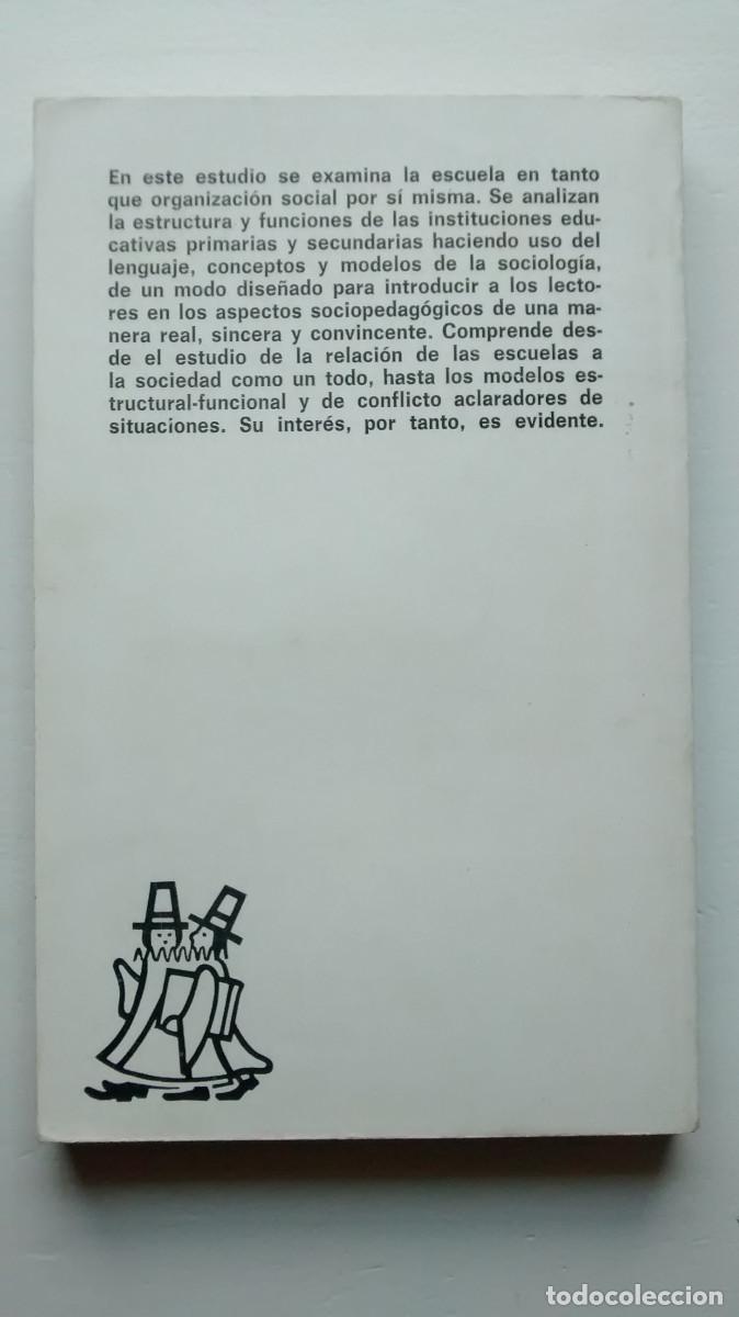 Libros de segunda mano: Sociolog&iacute;a escolar - M.D. Shipman - Foto 2