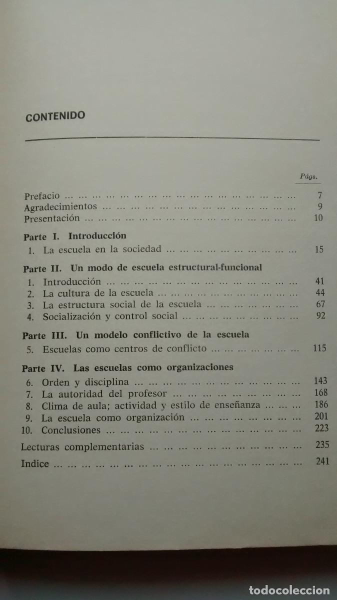 Libros de segunda mano: Sociolog&iacute;a escolar - M.D. Shipman - Foto 5