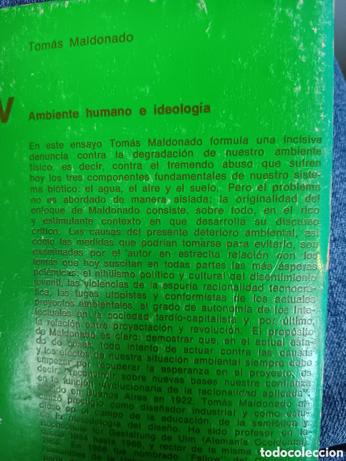 Libros de segunda mano: Tom&aacute;s Maldonado. Ambiente humano e ideolog&iacute;a - Foto 2