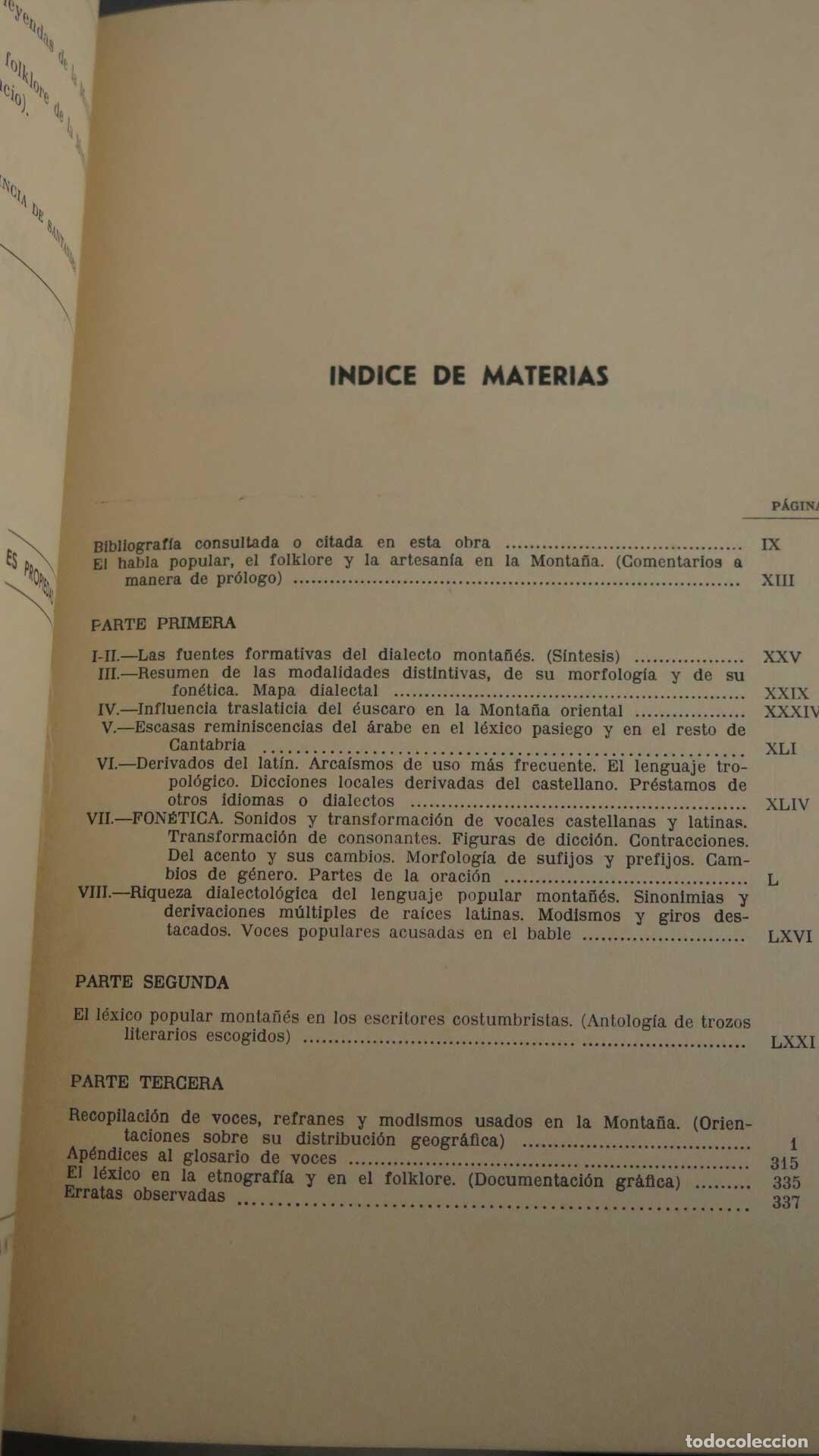 Libros de segunda mano: EL LENGUAJE POPULAR DE LAS MONTA&Ntilde;AS DE SANTANDER. GARCIA LOMAS - Foto 2