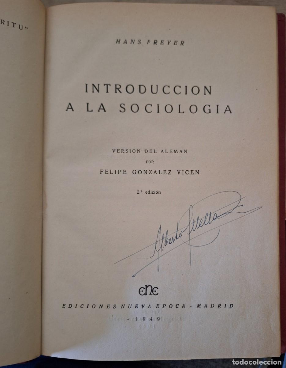 Libros de segunda mano: INTRODUCCION A LA SOCIOLOGIA. - FREYER, Hans. - Foto 1