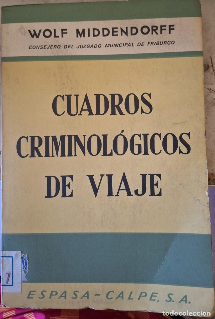 Libros de segunda mano: CUADROS CRIMINOLOGICOS DE VIAJE. - MIDDENDORFF, Wolf. - Foto 1