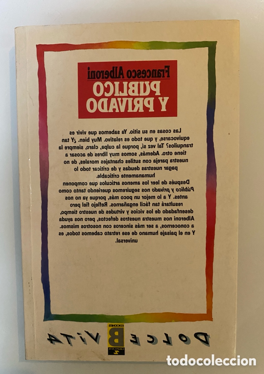 Libros de segunda mano: P&uacute;blico y privado - ALBERONI, Francesco - Foto 2