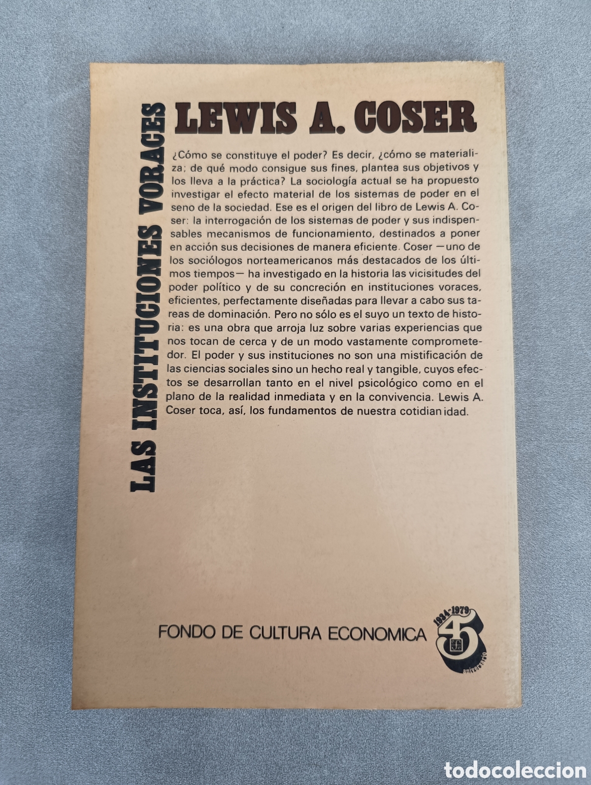 Libros de segunda mano: Las instituciones voraces. Lewis A. Coser - Foto 2