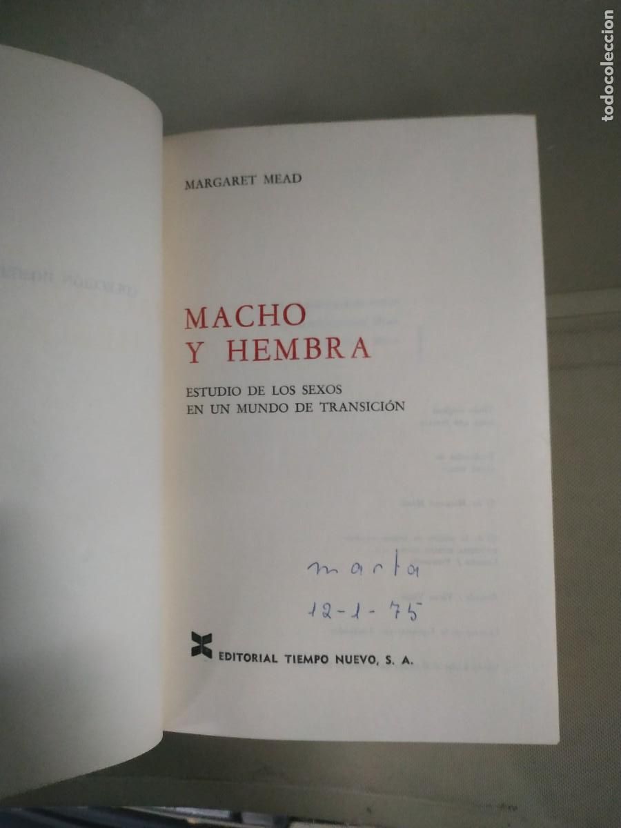 Libros de segunda mano: Macho y hembra - Margaret Mead - Foto 4