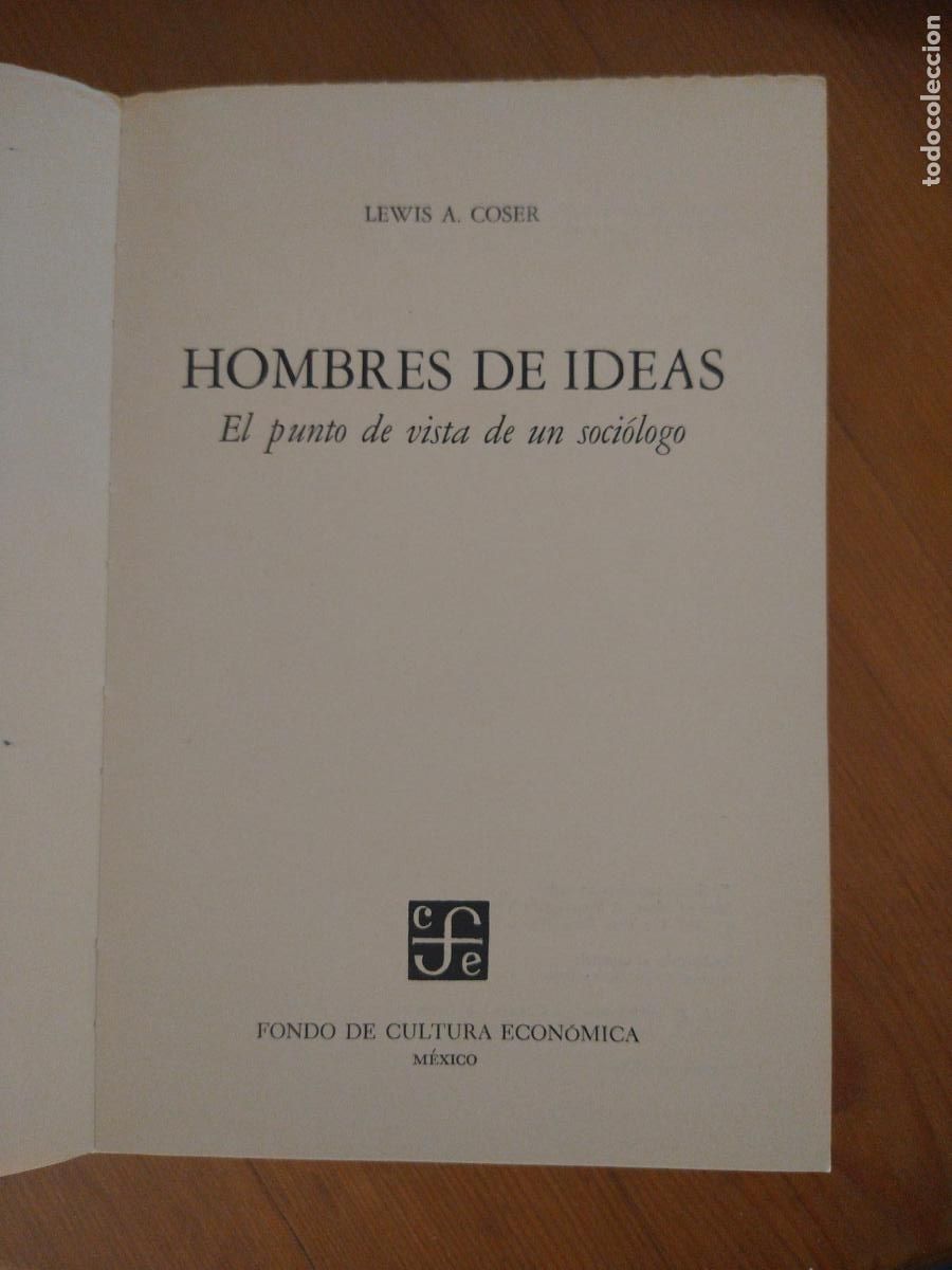 Libros de segunda mano: Hombres de ideas - Lewis A. Coser - Foto 2