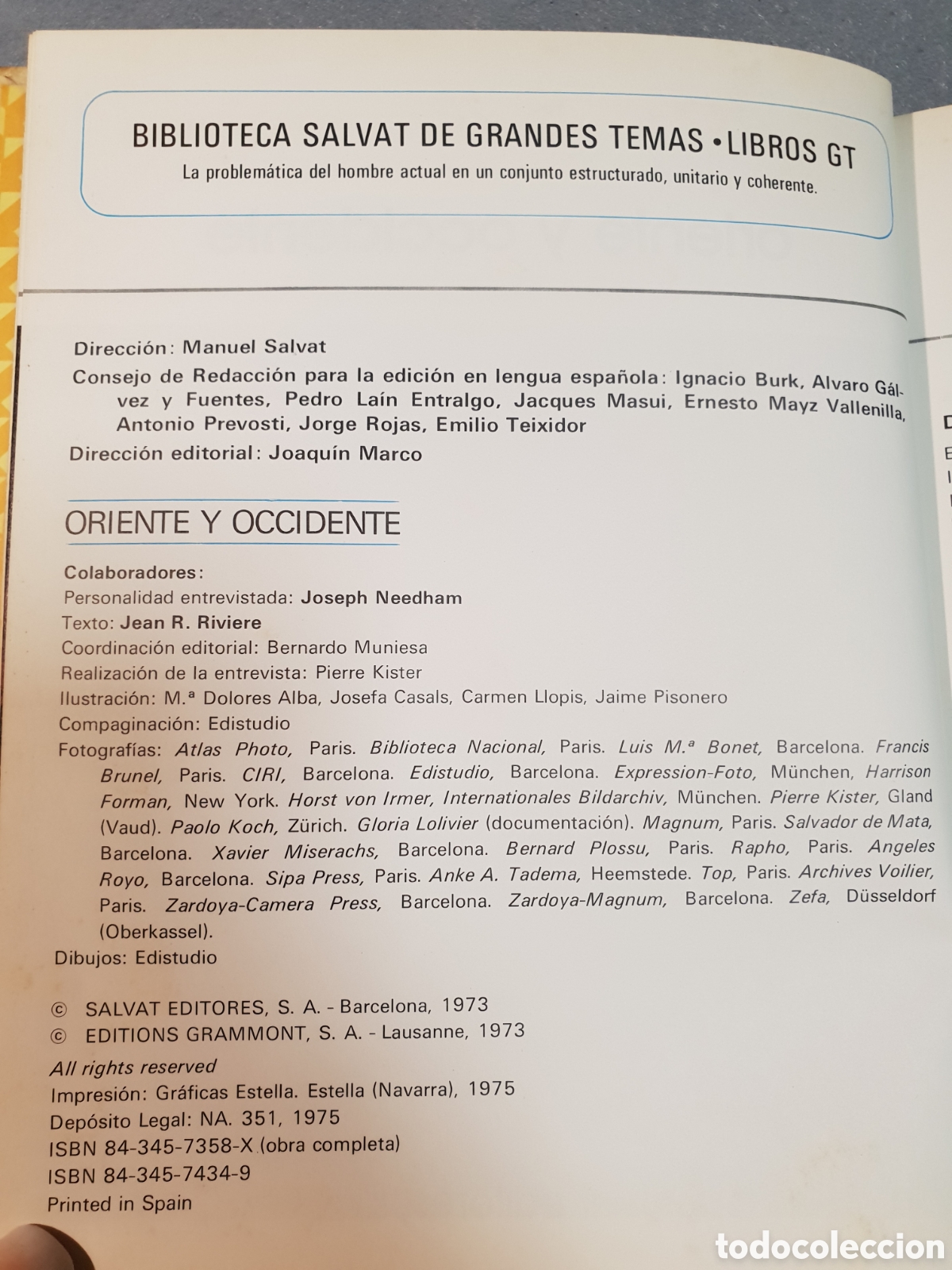 Libros de segunda mano: ORIENTE Y OCCIDENTE. BIBLIOTECA SALVAT. DE GRANDES TEMAS. - Foto 4