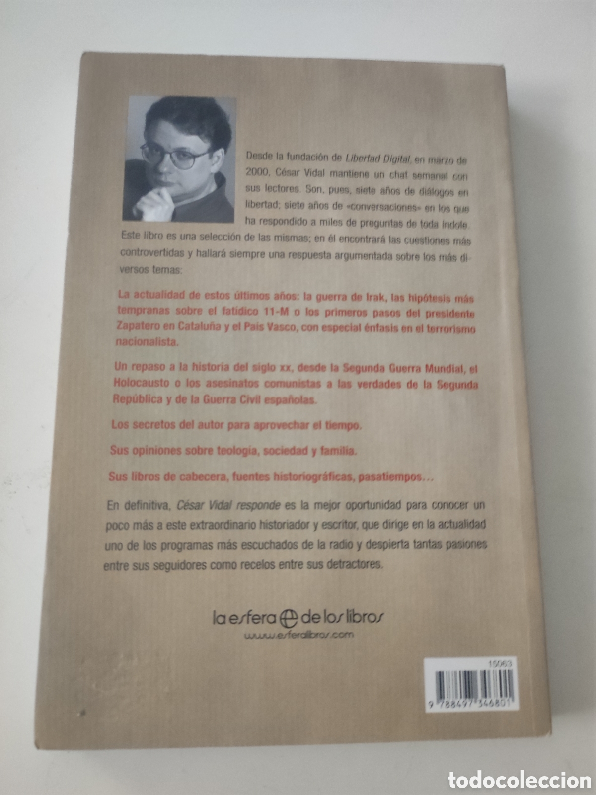 Libros de segunda mano: CESAR VIDAL RESPONDE - Cesar Vidal - Foto 2