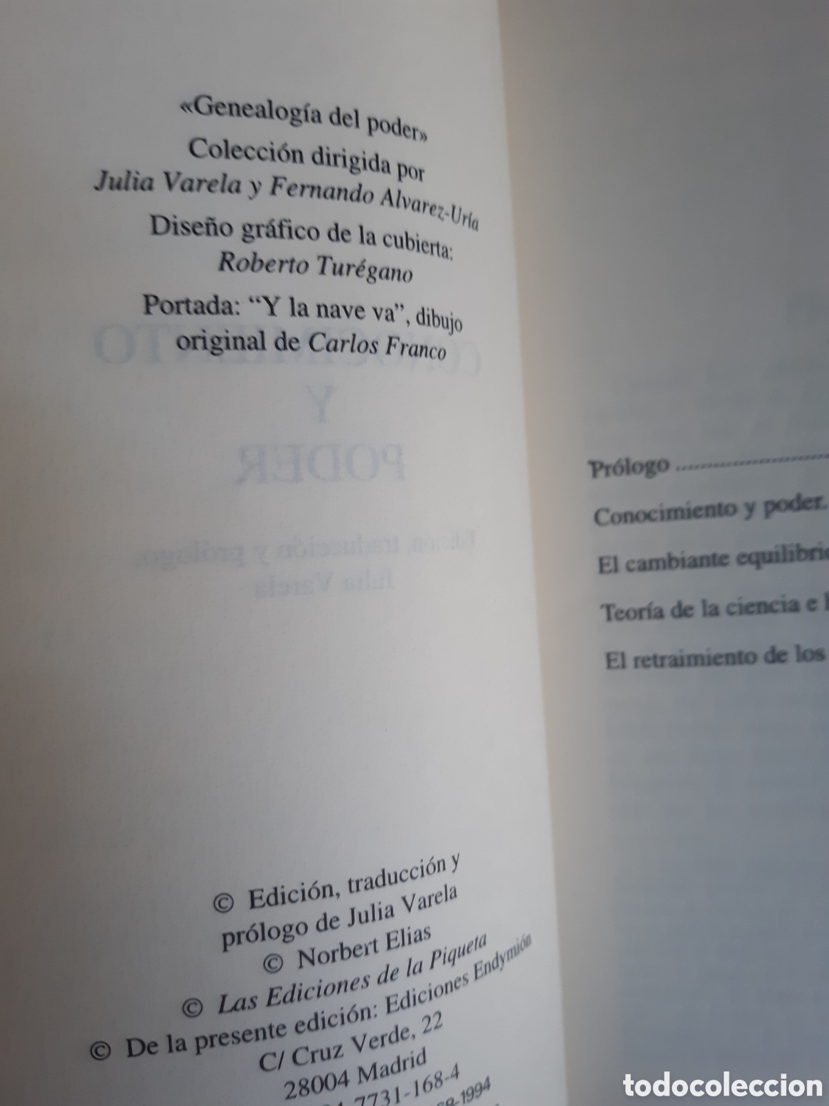 Libros de segunda mano: Conocimiento y poder. Norbert Elias. - Foto 4