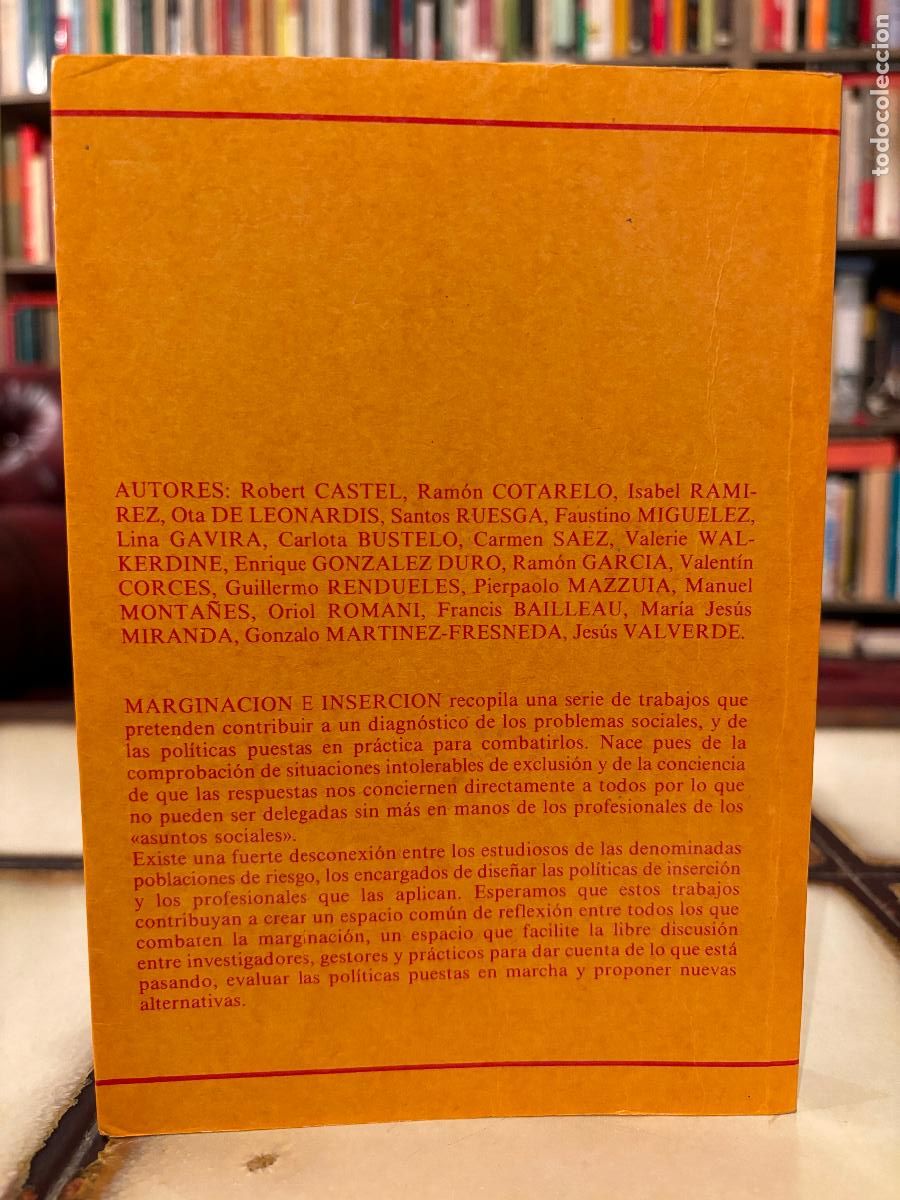 Libros de segunda mano: Marginaci&oacute;n e inserci&oacute;n. Fernando &Aacute;lvarez-Uria. - Foto 2