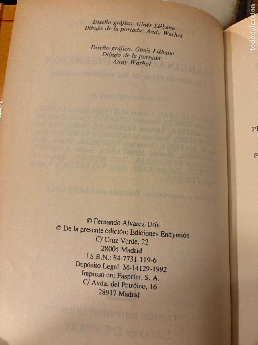 Libros de segunda mano: Marginaci&oacute;n e inserci&oacute;n. Fernando &Aacute;lvarez-Uria. - Foto 5