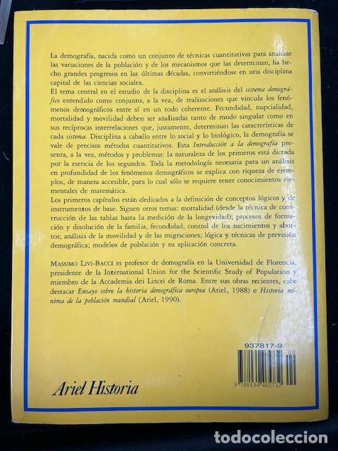 Libros de segunda mano: Introducci&oacute;n a la demograf&iacute;a -Massimo Livi-Bacci- - Foto 2
