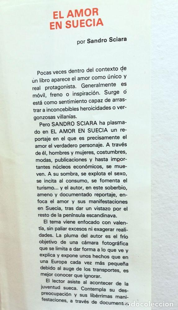 Libros de segunda mano: El amor en Suecia, de Sandro Sciara - Foto 9