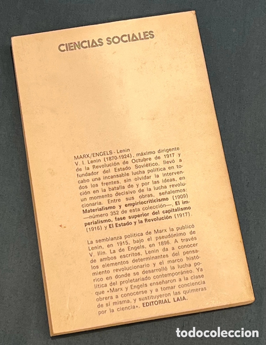 Libros de segunda mano: Libro. Marx / Engels. &ldquo;Lenin&rdquo;. Editorial Laia. 1976. - Foto 2