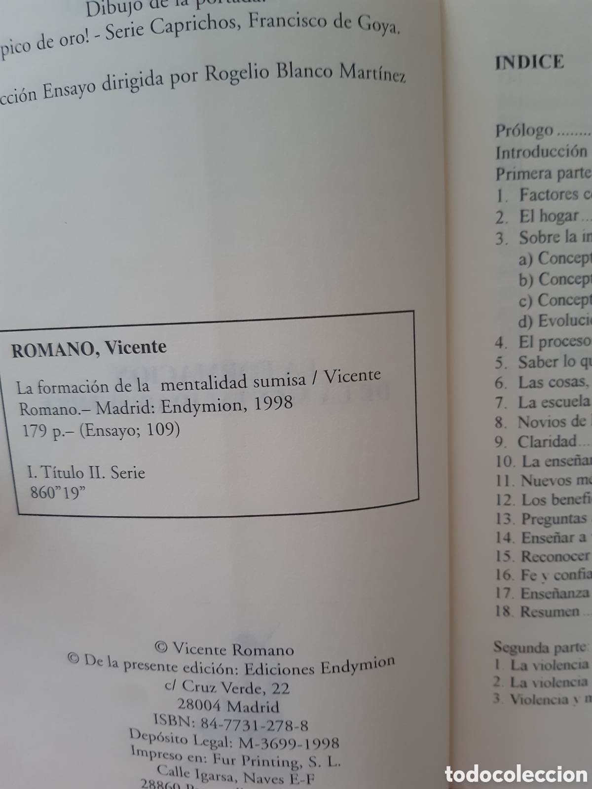 Libros de segunda mano: La formaci&oacute;n de la mentalidad sumisa. Vicente Romano. - Foto 6