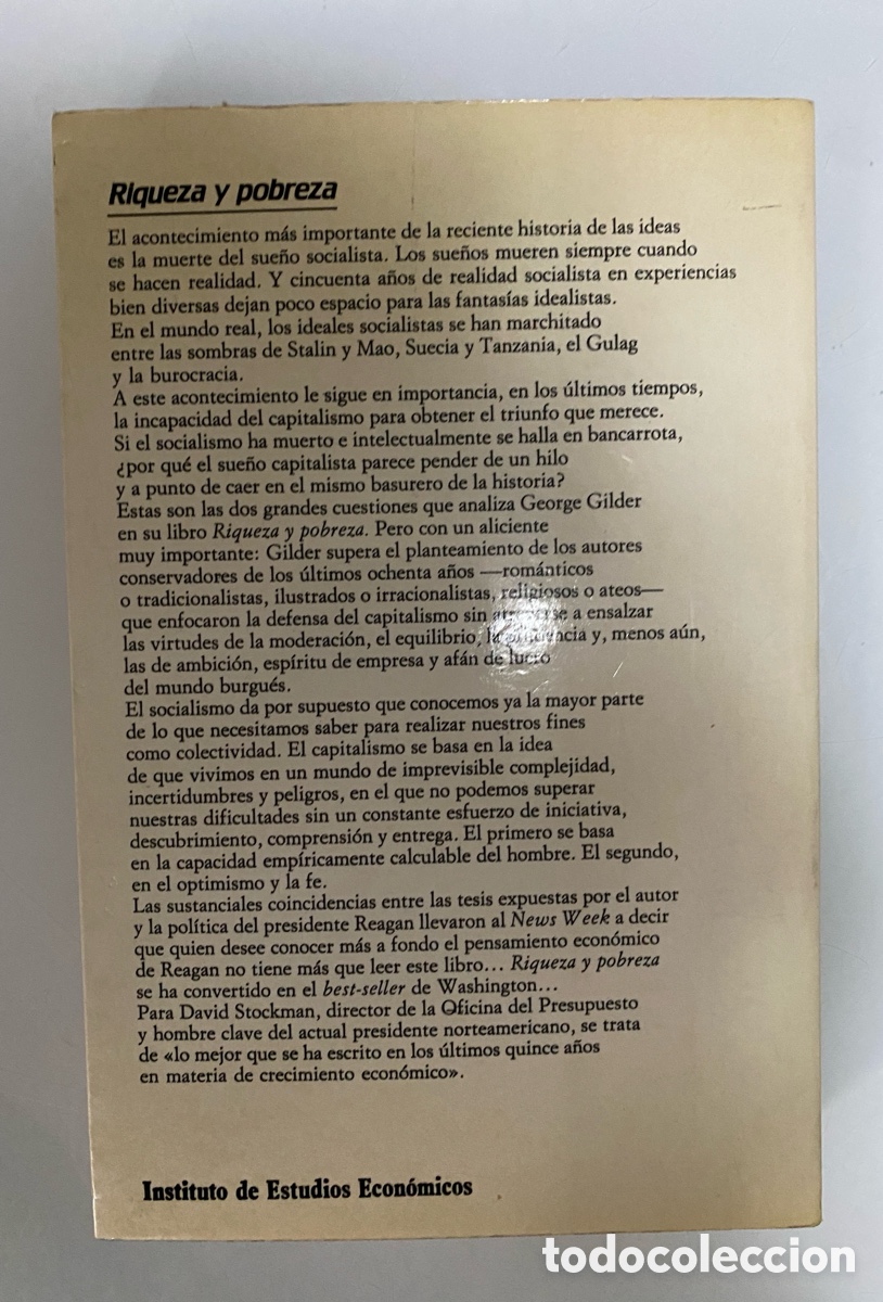 Libros de segunda mano: Riqueza y pobreza - GILDER, George - Foto 2