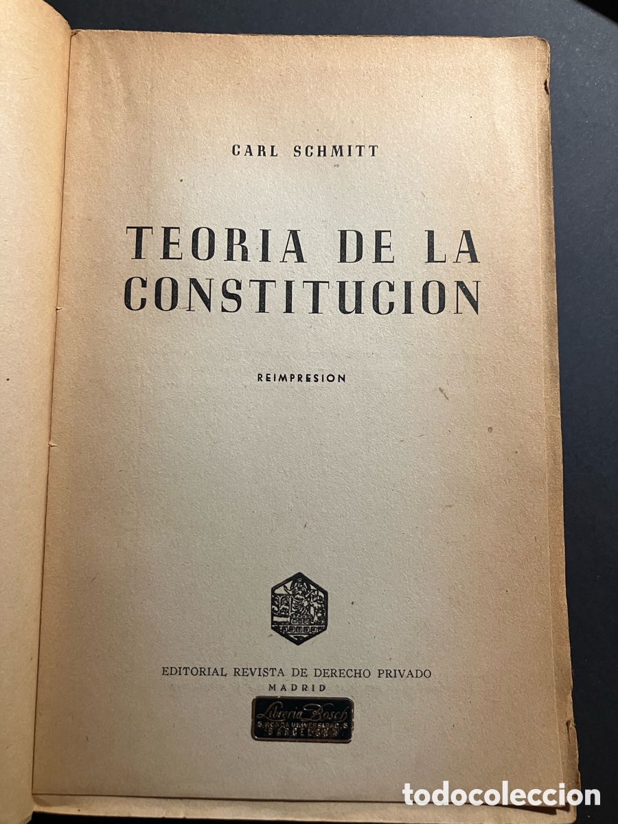Libros de segunda mano: Teoria de la Constituci&oacute;n. Carl Schmitt circa 1949 - Foto 4