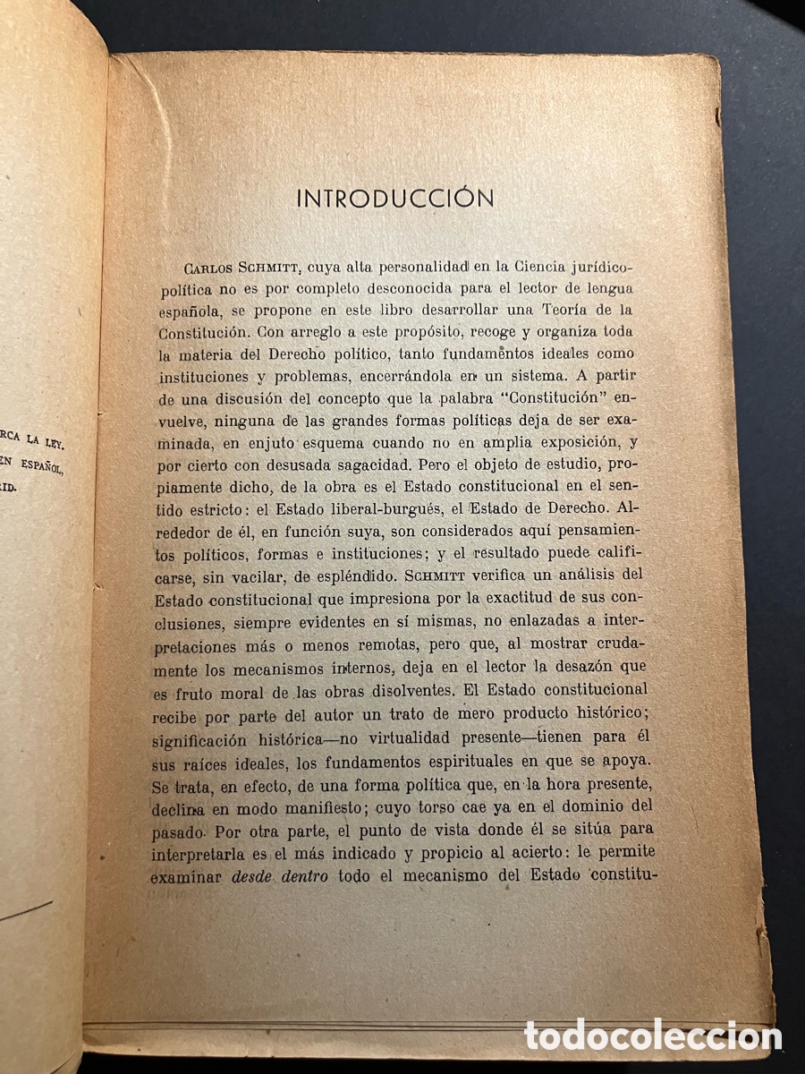 Libros de segunda mano: Teoria de la Constituci&oacute;n. Carl Schmitt circa 1949 - Foto 5