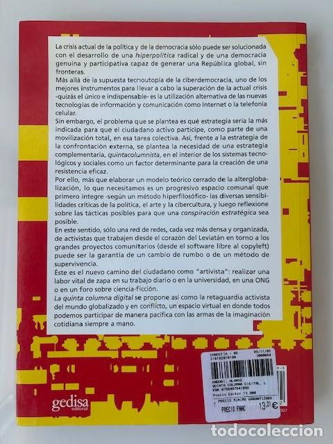 Libros de segunda mano: La quinta columna digital -Alonso- - Foto 2
