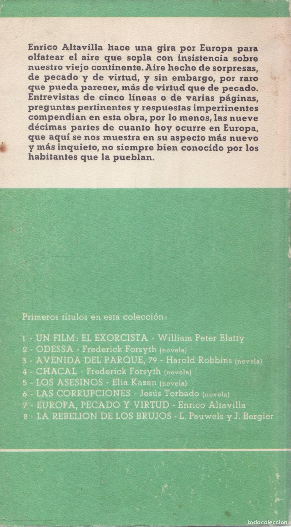Libros de segunda mano: Europa, pecado y virtud - Altavilla, Enrico - Foto 3