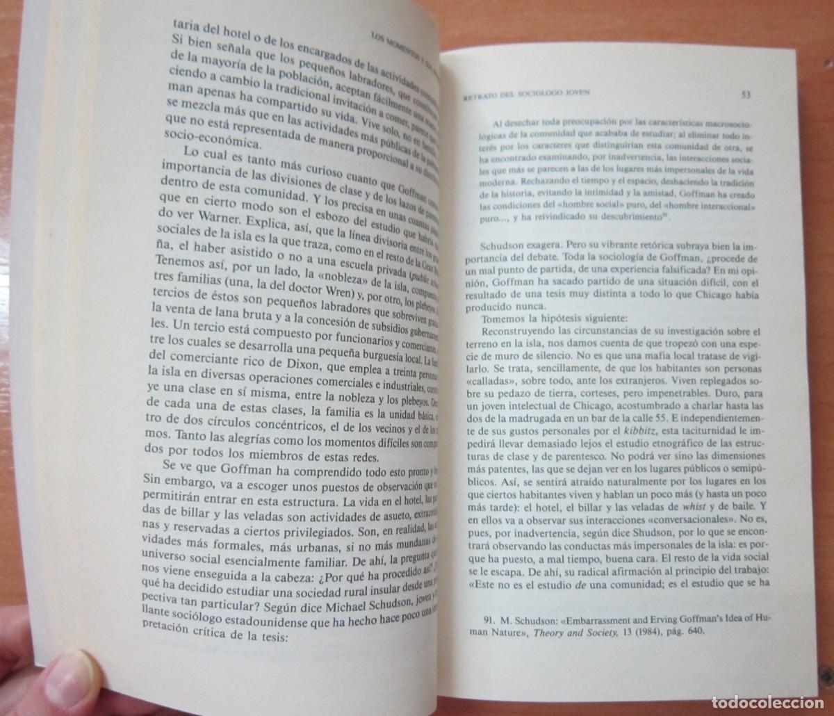 Libros de segunda mano: Los momentos y sus hombres, de Erving Goffman - Foto 3