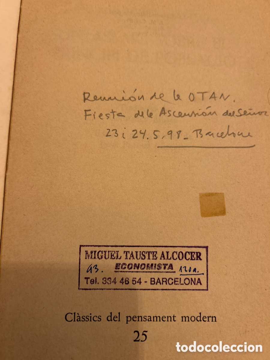 Libros de segunda mano: Un assaig sobre el principi de poblaci&oacute;. Thomas Robert Malthus - Foto 2