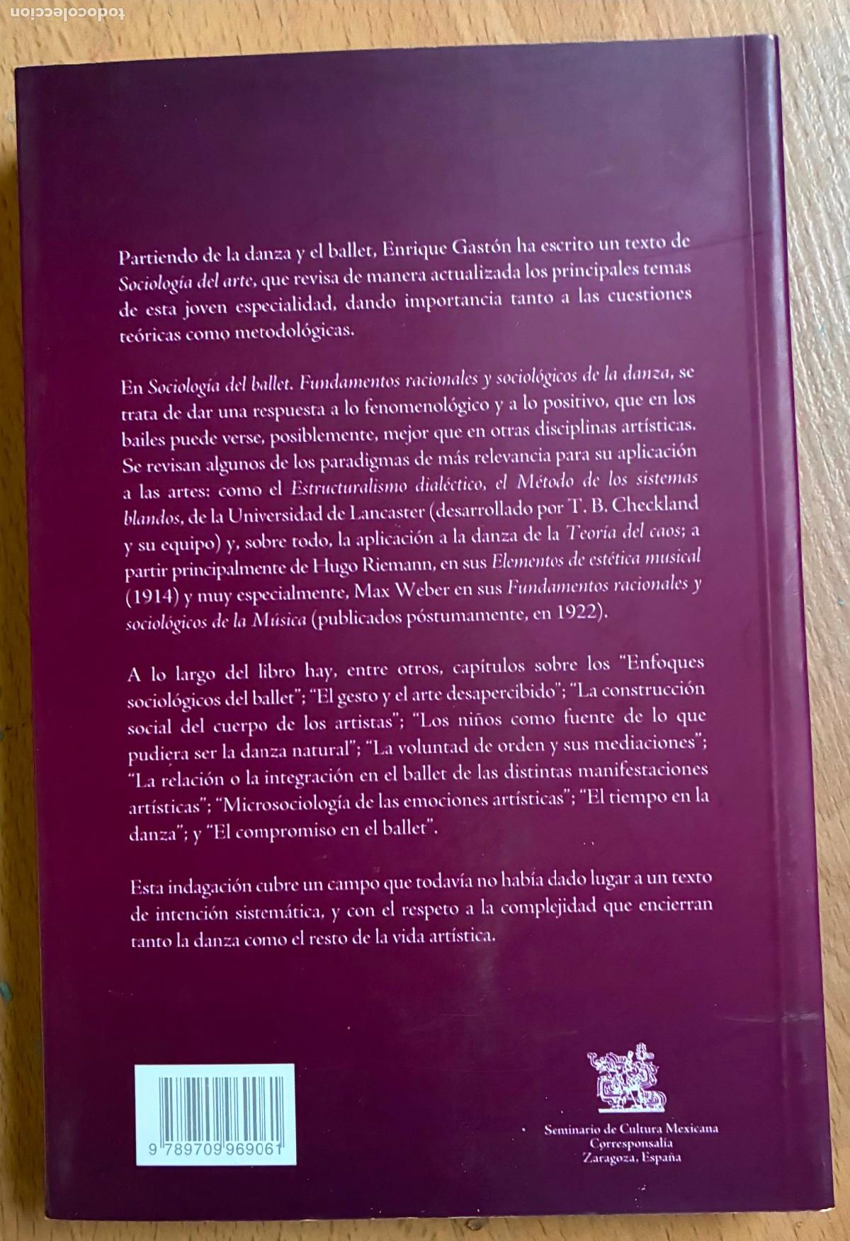Libros de segunda mano: SOCIOLOGIA DEL BALLET, Enrique Gaston - Foto 2