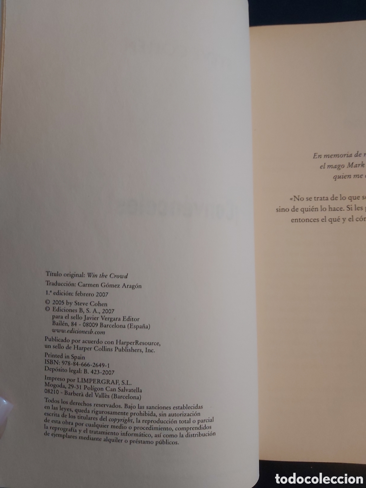 Libros de segunda mano: &iexcl; CONVENCELOS ! STEVE COHEN VERGARA PRIMERA 2007 - Foto 4