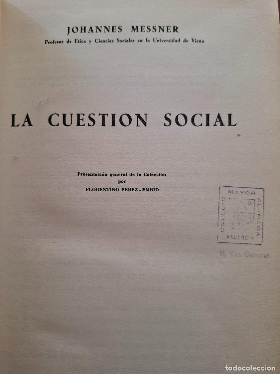 Libros de segunda mano: la cuesti&oacute;n social Johannes Messner - Foto 2