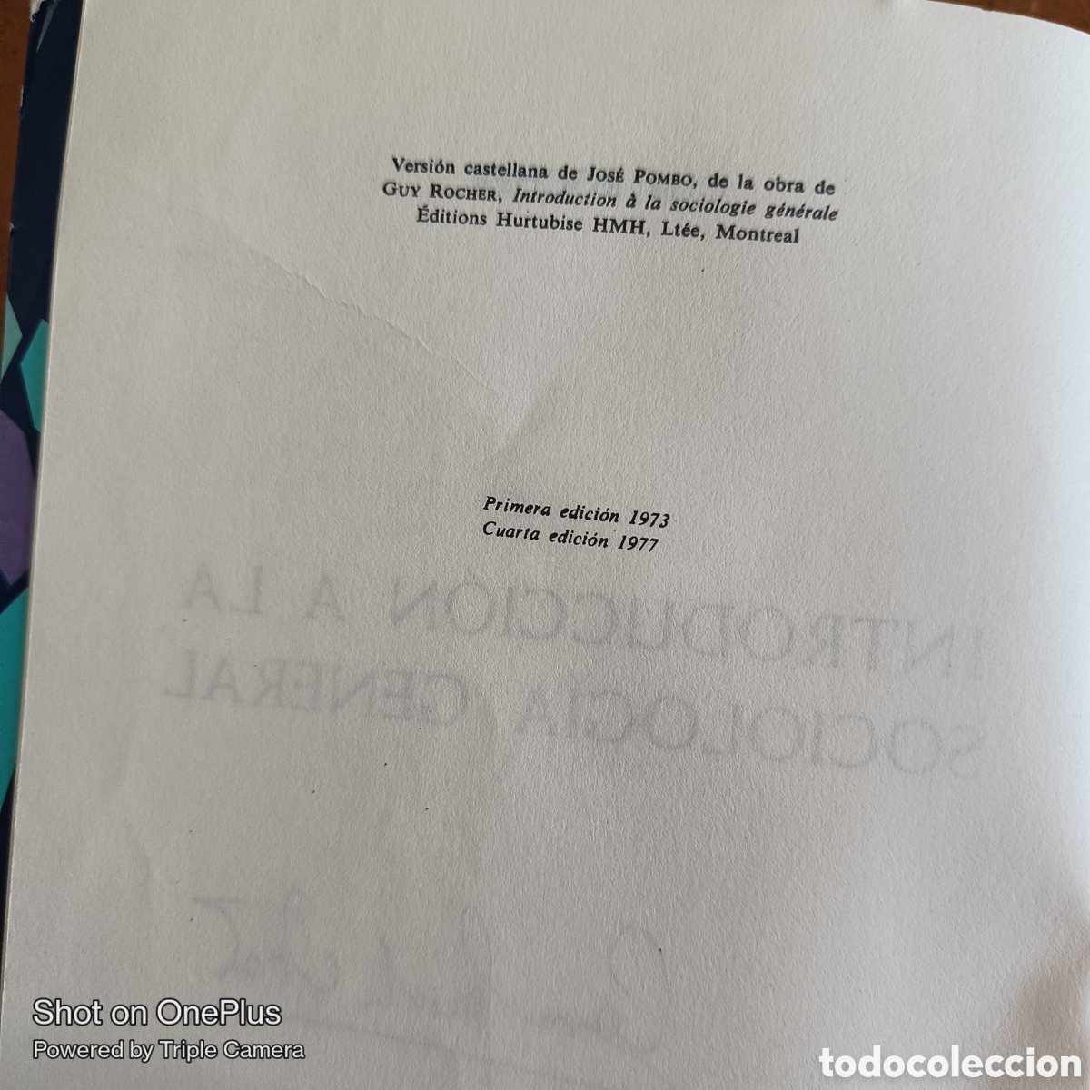Libros de segunda mano: INTRODUCCI&Oacute;N A LA SOCIOLOG&Iacute;A - Foto 2