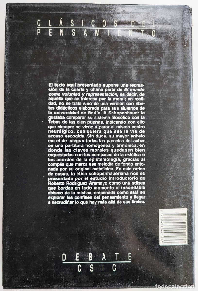 Libros de segunda mano: METAF&Iacute;SICA DE LAS COSTUMBRES - de Arthur Schopenhauer (Autor) - Foto 2