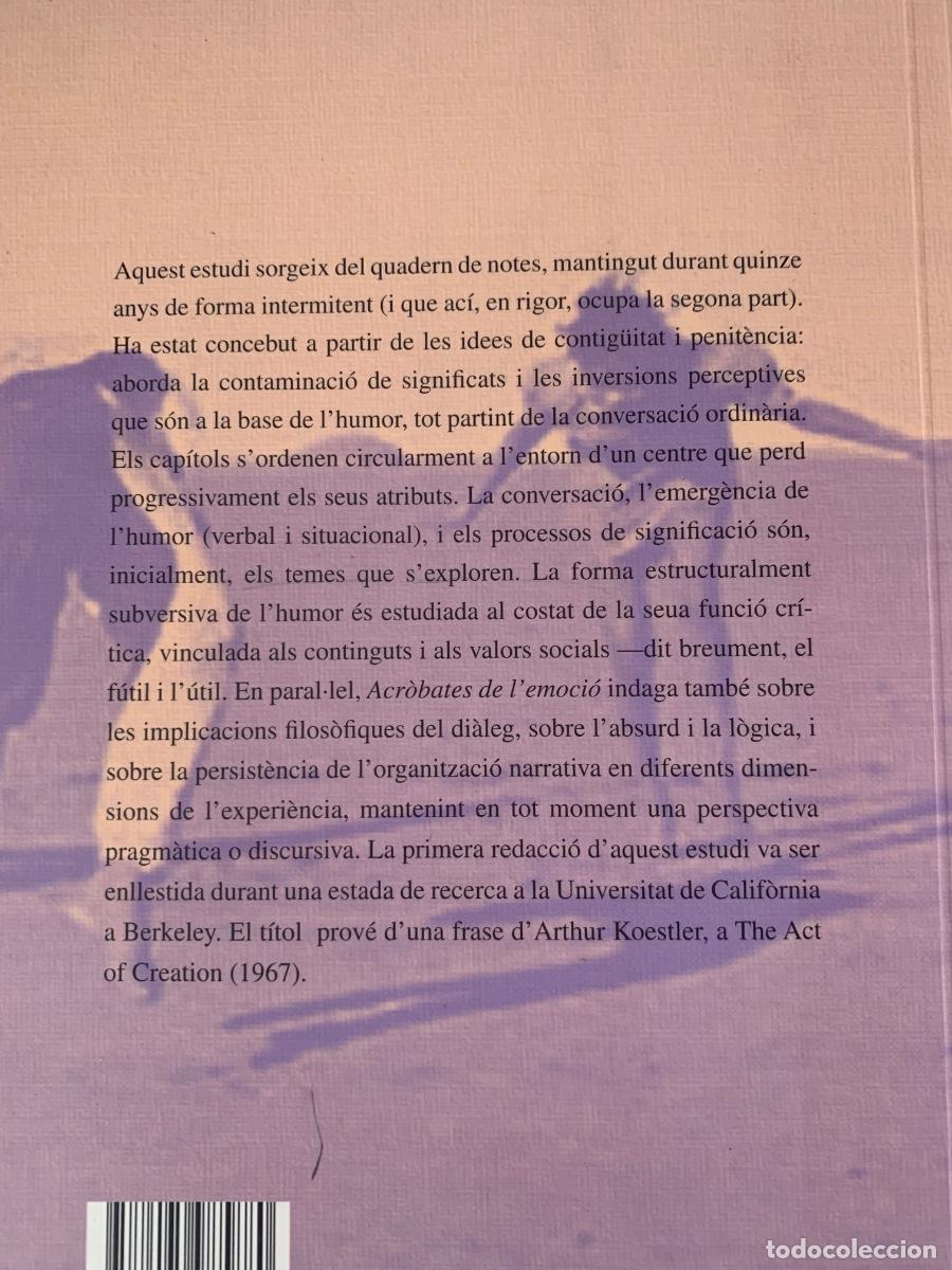 Libros de segunda mano: Acr&ograve;bates de l&rsquo;emoci&oacute; (bols 34) - Foto 2