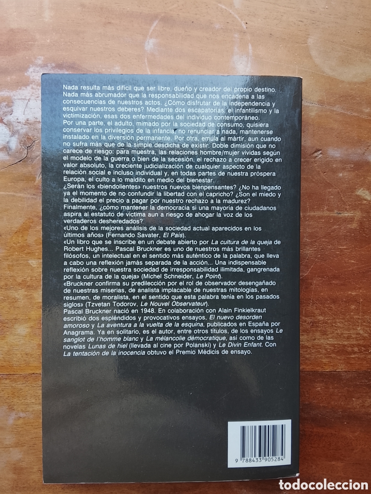 Libros de segunda mano: La tentaci&oacute;n de la inocencia. Pascal Bruckner - Foto 5