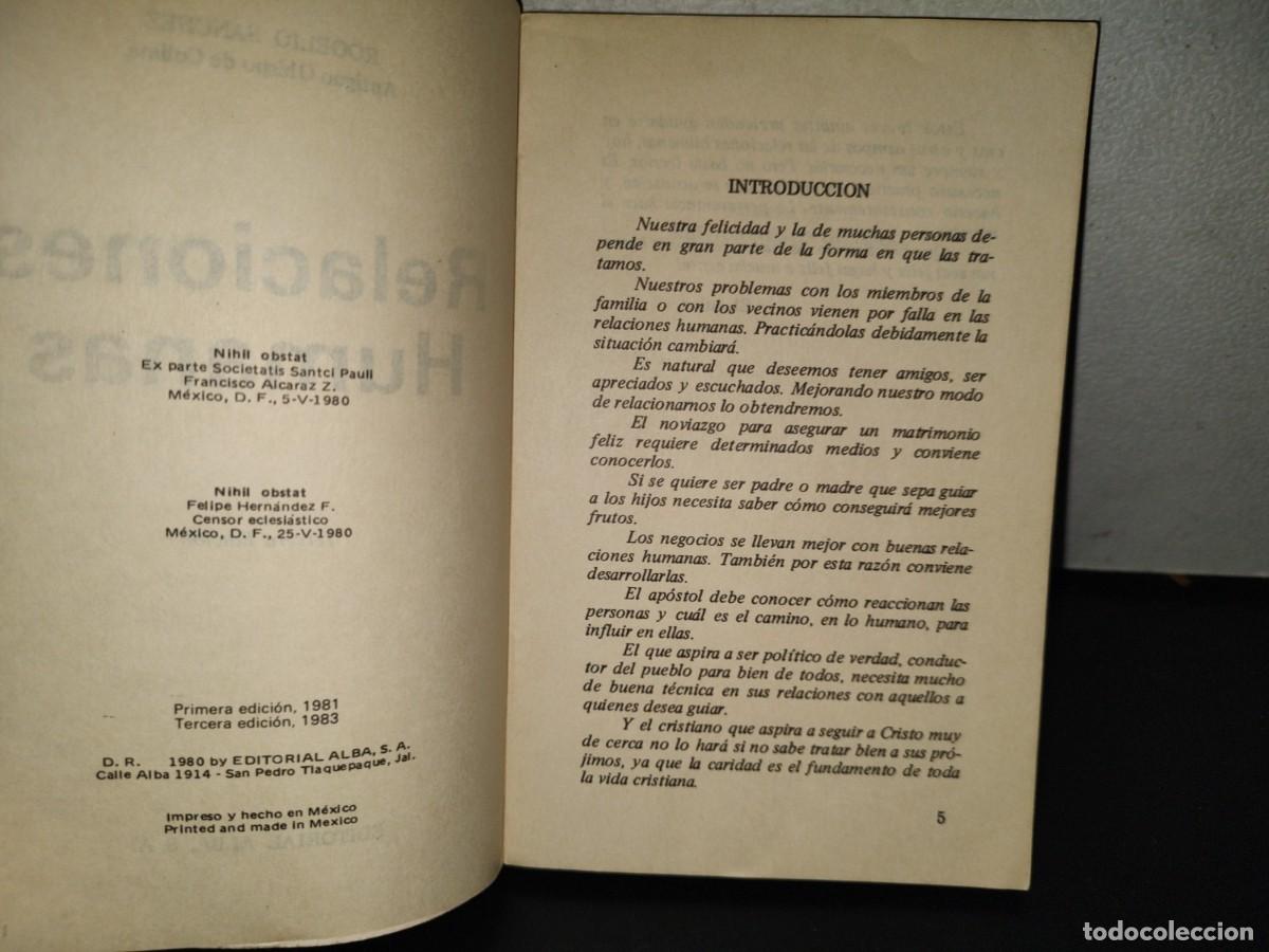Libros de segunda mano: 158- RELACIONES HUMANAS - ROGELIO S&Aacute;NCHEZ - Foto 4