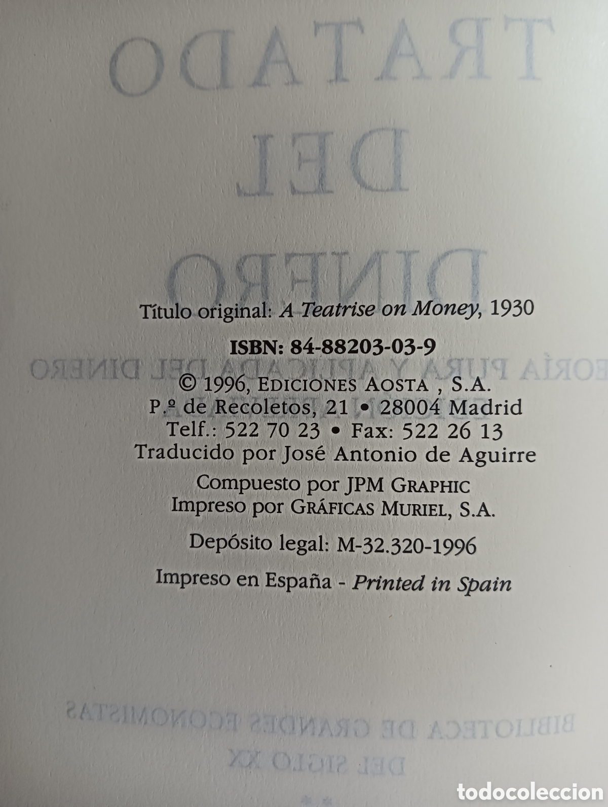 Libros de segunda mano: TRATADO DEL DINERO , KEYNES - Foto 7
