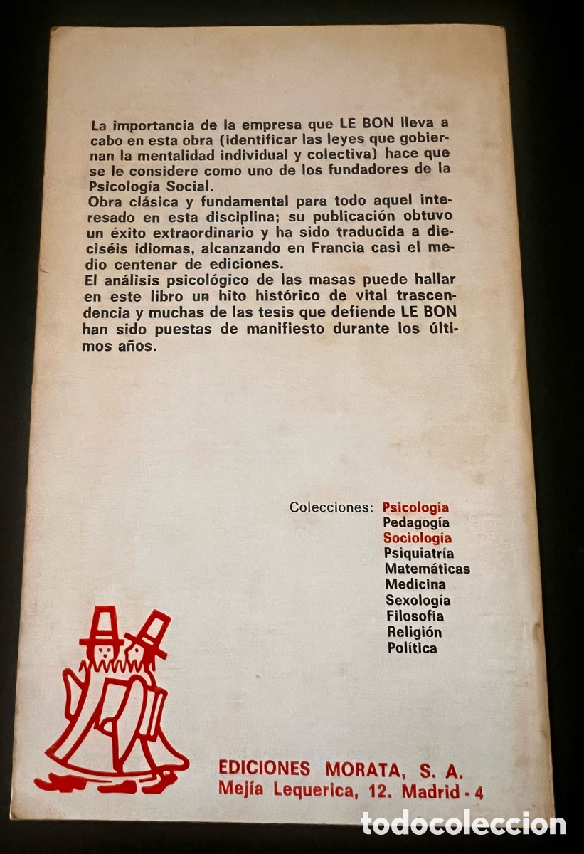 Libros de segunda mano: Psicolog&iacute;a de las masas. G. Le Bon - Foto 2