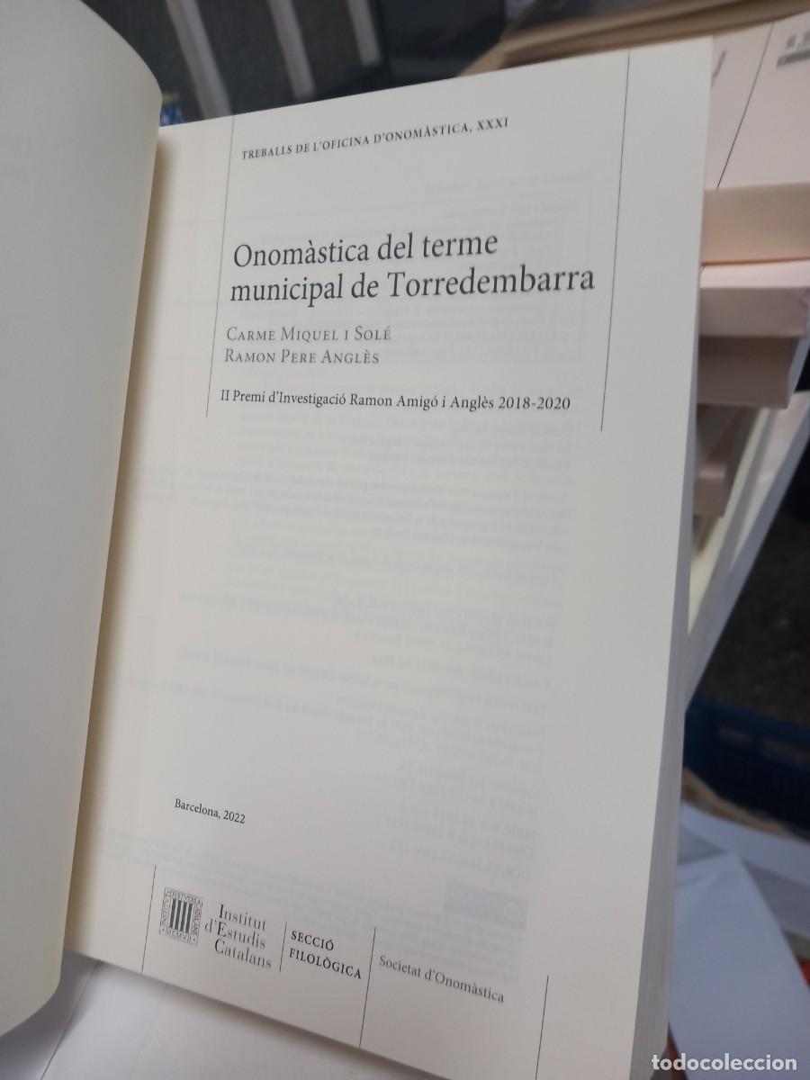 Libros de segunda mano: Onom&agrave;stica del terme municipal de Torredembarra. - Foto 2
