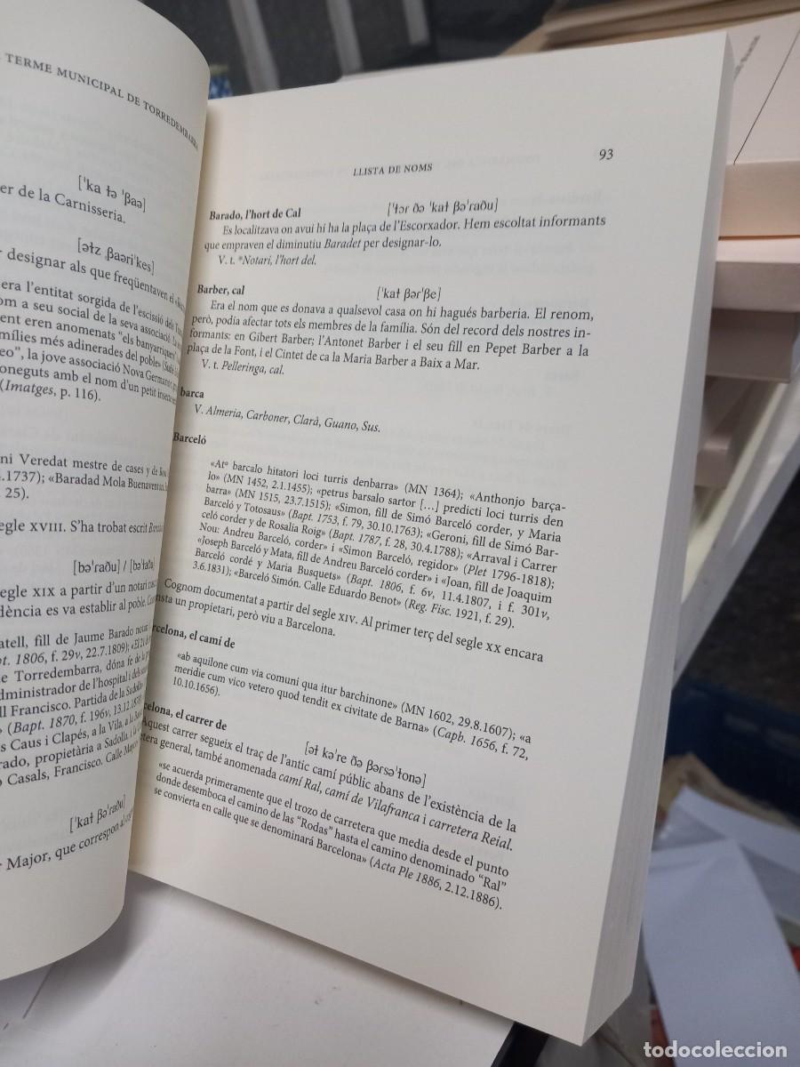 Libros de segunda mano: Onom&agrave;stica del terme municipal de Torredembarra. - Foto 3