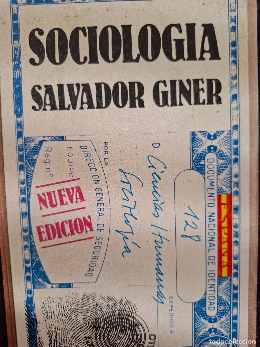 Libros de segunda mano: sociolog&iacute;a Salvador Giner - Foto 1