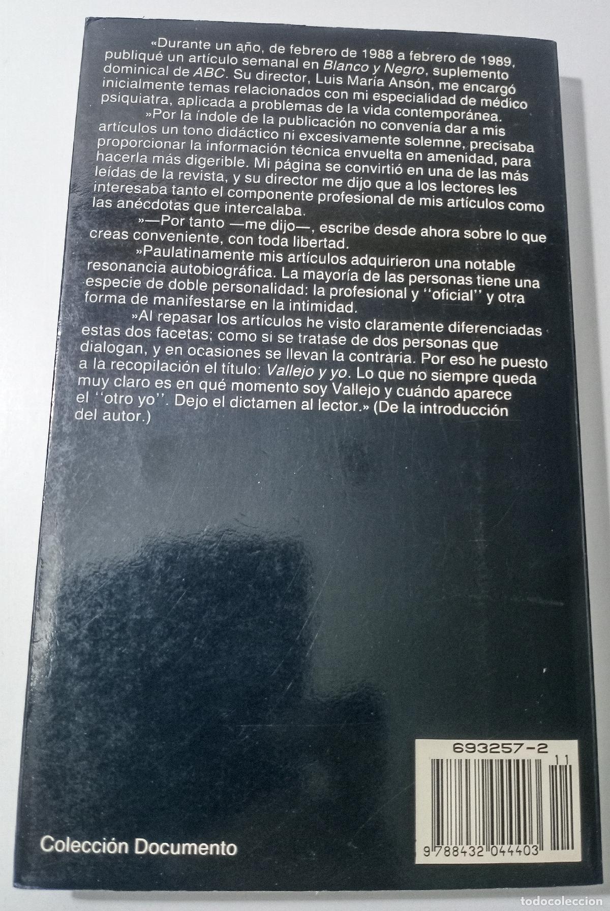 Libros de segunda mano: Vallejo y yo - Vallejo-Nagera, Juan Antonio - Foto 3