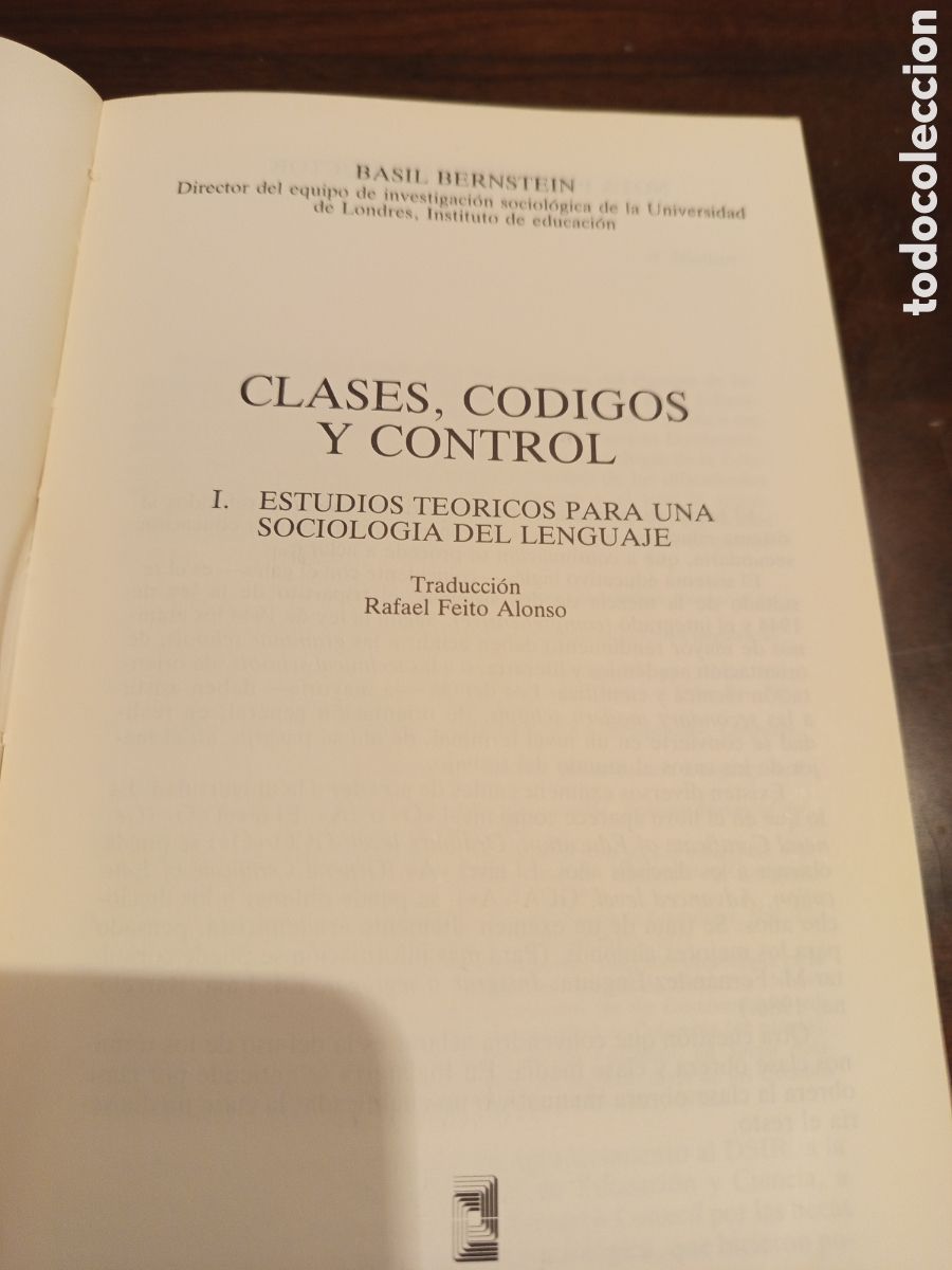 Libros de segunda mano: CLASES,CODIGOS Y CONTROL (BASIL BERNSTEIN) - Foto 2