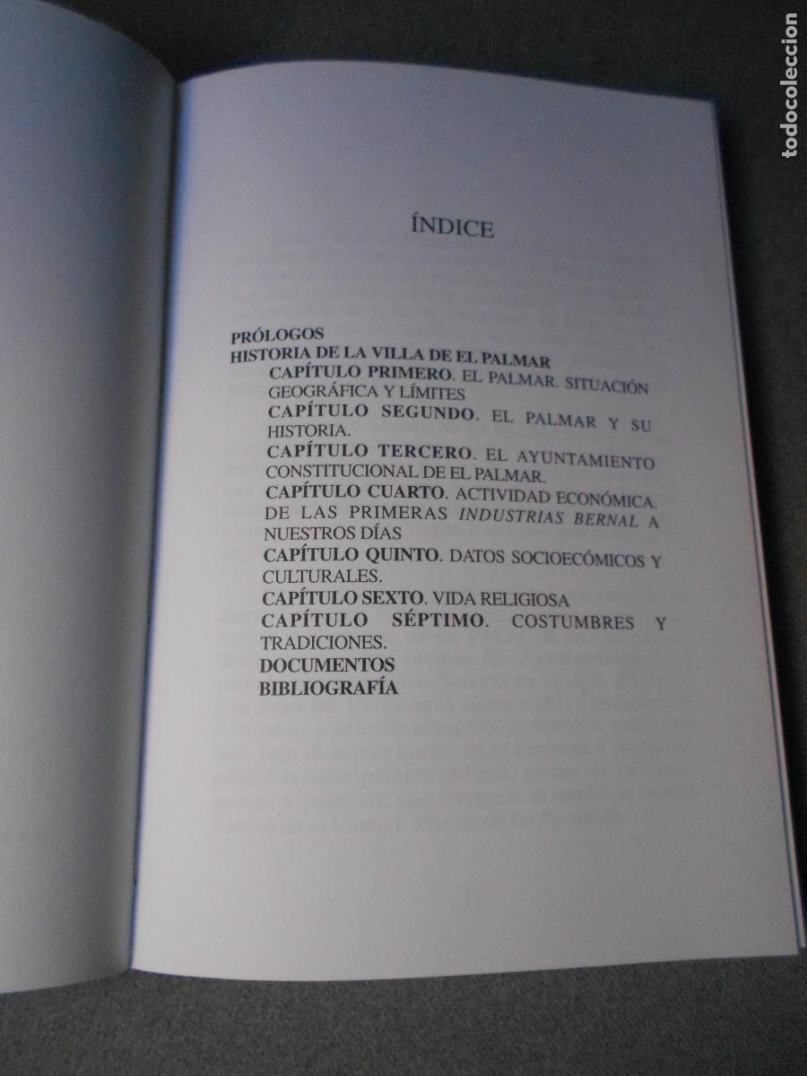 Libros de segunda mano: HISTORIA DE LA VILLA DE EL PALMAR - Foto 3