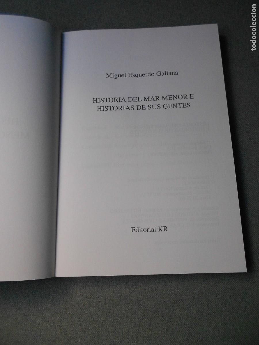 Libros de segunda mano: HISTORIA DEL MAR MENOR E HISTORIA DE SUS GENTES - Foto 2